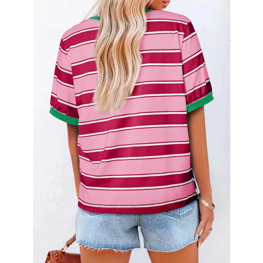 Striped Crew Neck T-Shirt