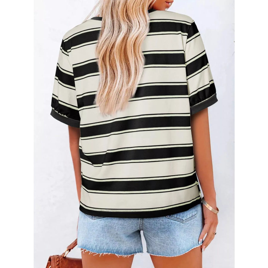 Striped Crew Neck T-Shirt
