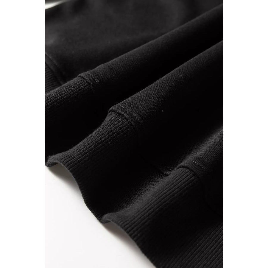 Striped Detail Crewneck Pullover Elastic Sweatpants 2pcs Outfit Apparel and Accessories