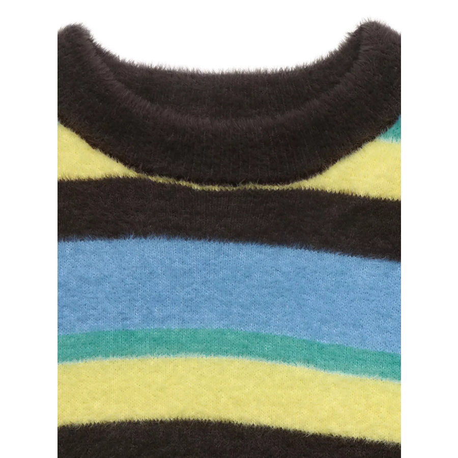 Striped Dropped Shoulder Sweater Apparel and Accessories