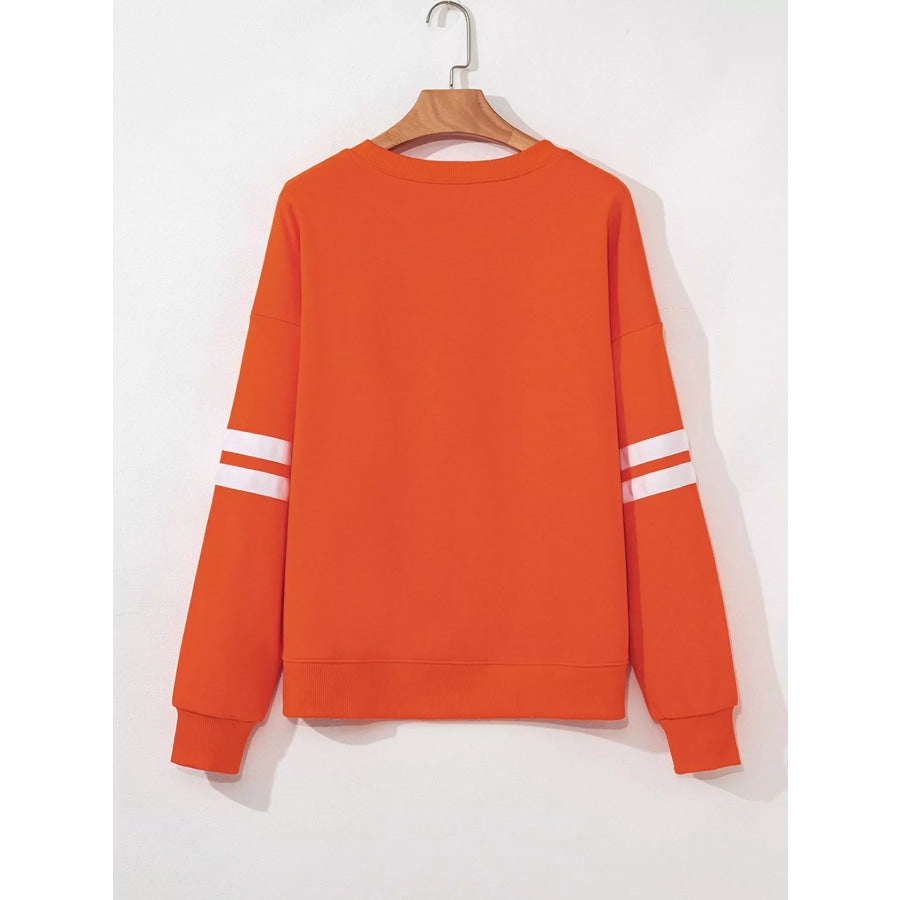 Striped Dropped Shoulder Sweatshirt Apparel and Accessories