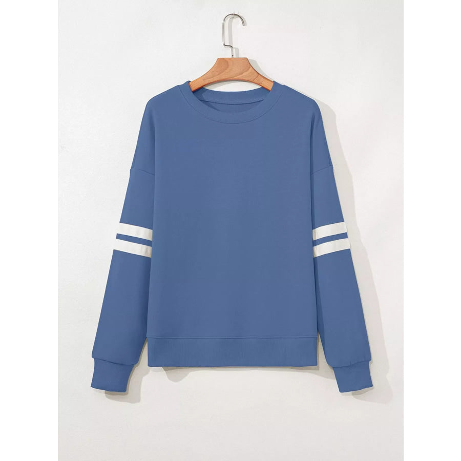 Striped Dropped Shoulder Sweatshirt Apparel and Accessories