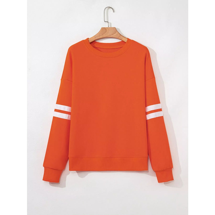 Striped Dropped Shoulder Sweatshirt Apparel and Accessories