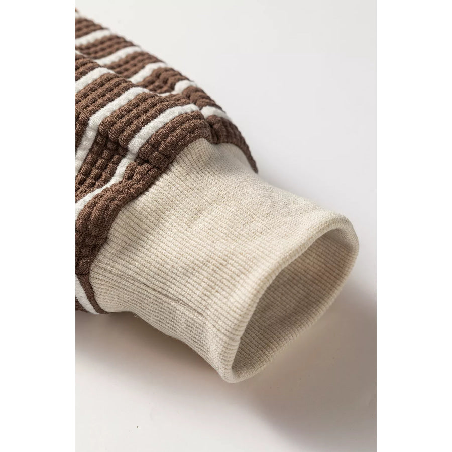 Striped Dropped Shoulder Sweatshirt Apparel and Accessories