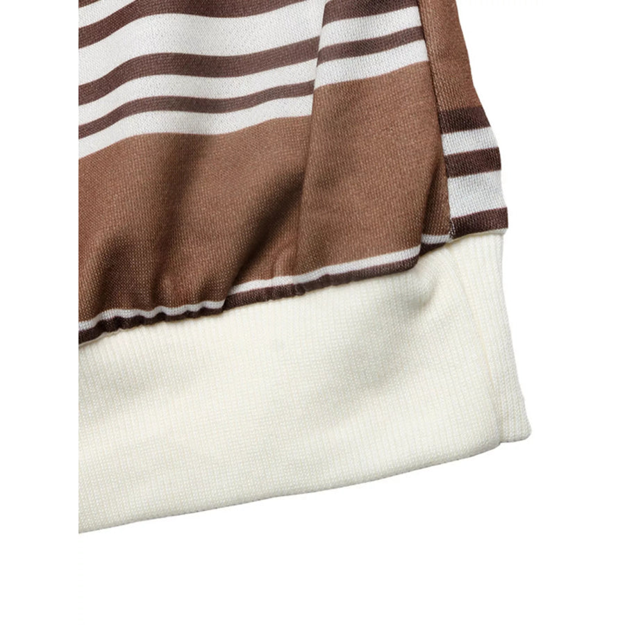 Striped Dropped Shoulder Sweatshirt Apparel and Accessories