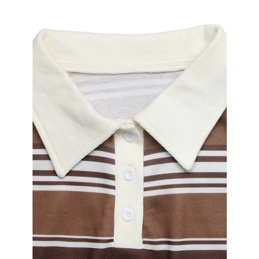 Striped Dropped Shoulder Sweatshirt Apparel and Accessories