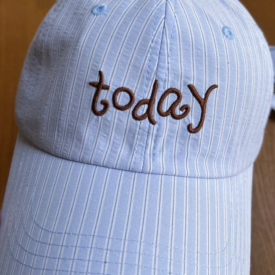 Striped Embroidered Baseball Cap Apparel and Accessories