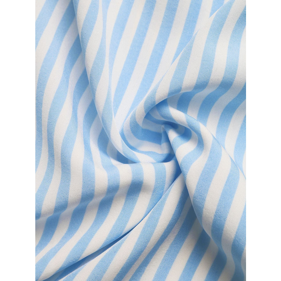 Striped Halter Neck Maxi Dress Apparel and Accessories