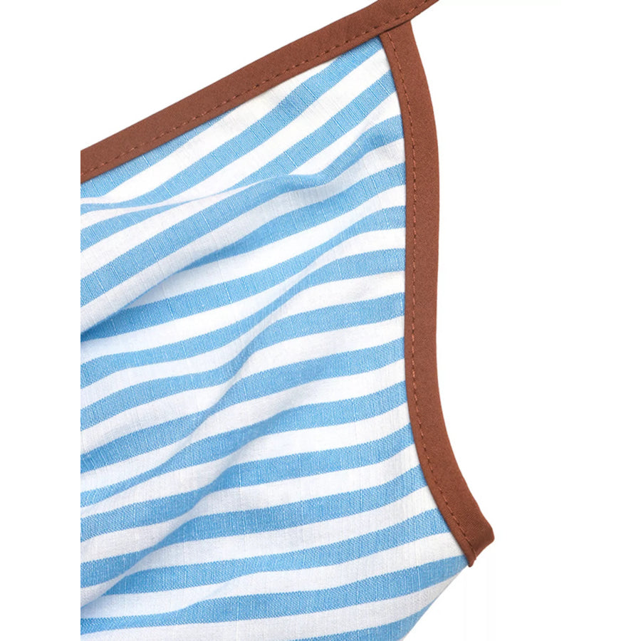 Striped Halter Neck Maxi Dress Apparel and Accessories