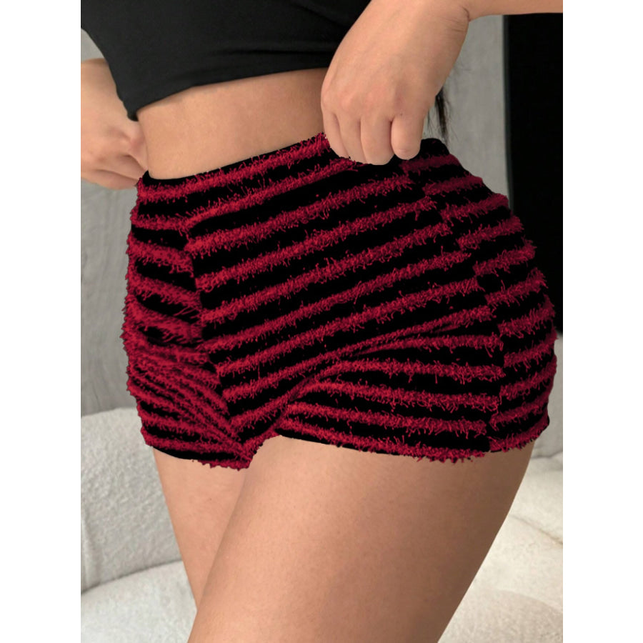 Striped High Waist Shorts Apparel and Accessories