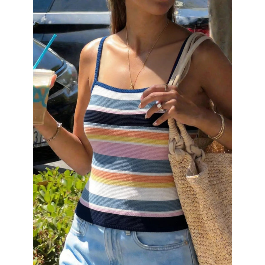 Striped Knit Cami Apparel and Accessories