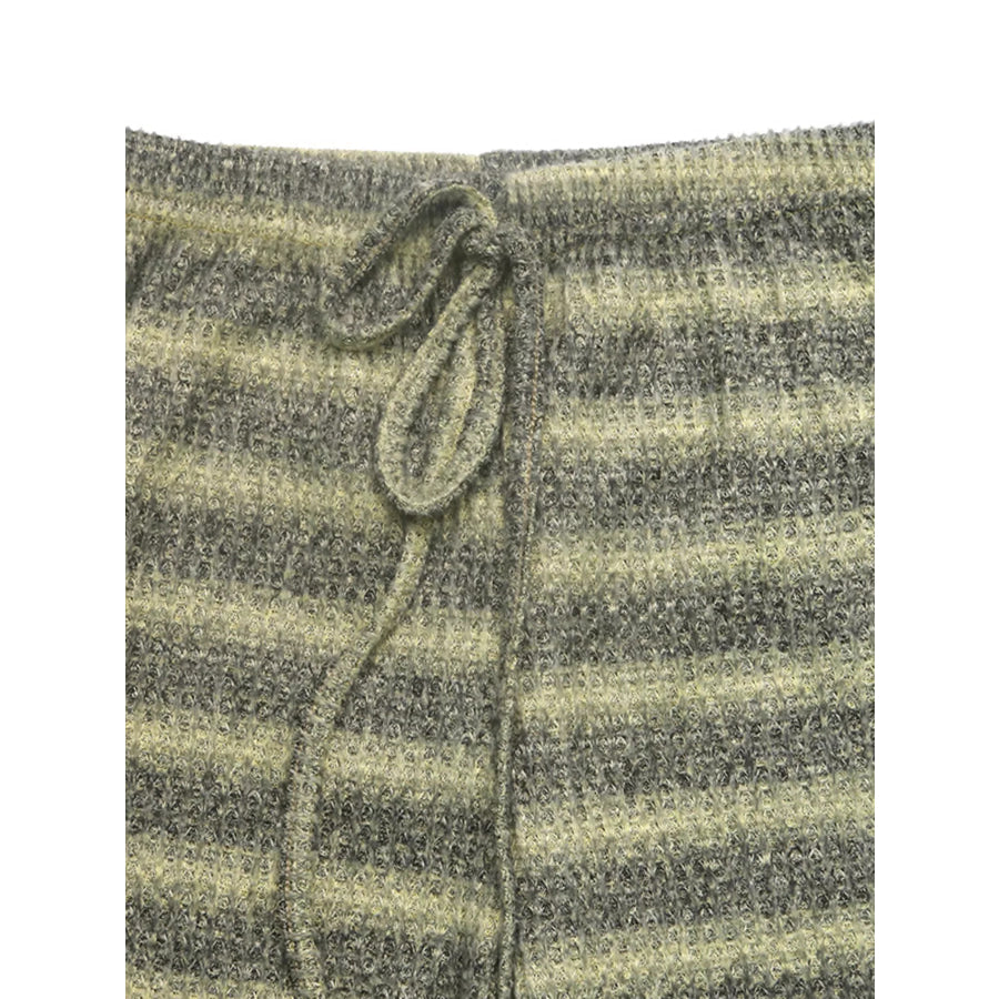 Striped Knit Wide-Leg Pants Apparel and Accessories