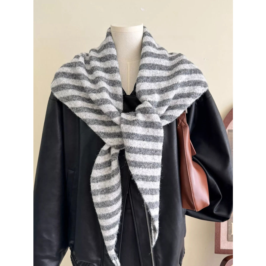 Striped Knitted Winter Scarf Apparel and Accessories