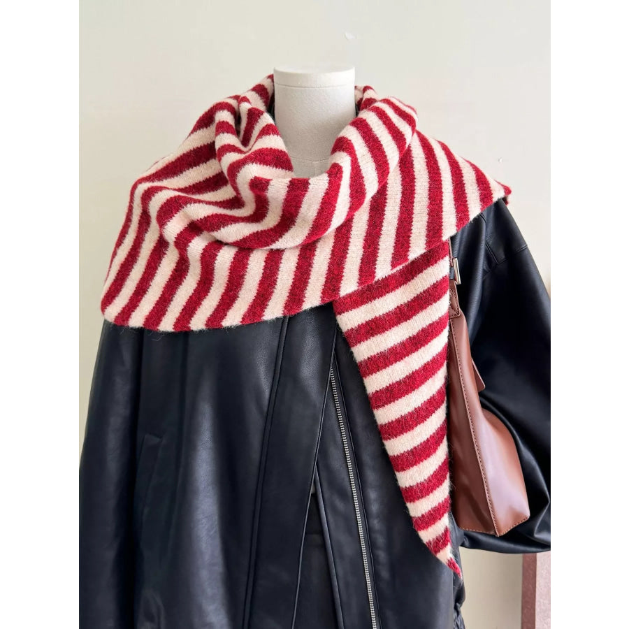 Striped Knitted Winter Scarf Apparel and Accessories