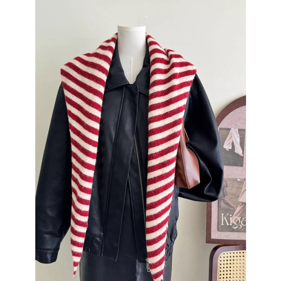 Striped Knitted Winter Scarf Apparel and Accessories