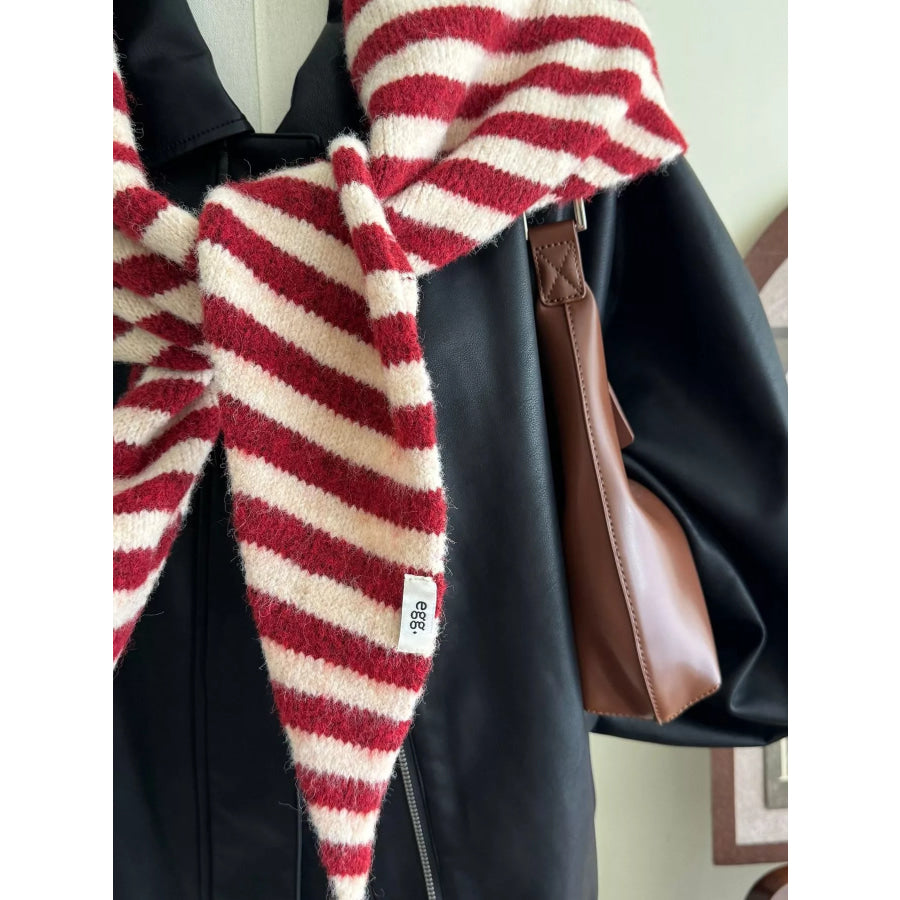 Striped Knitted Winter Scarf Apparel and Accessories
