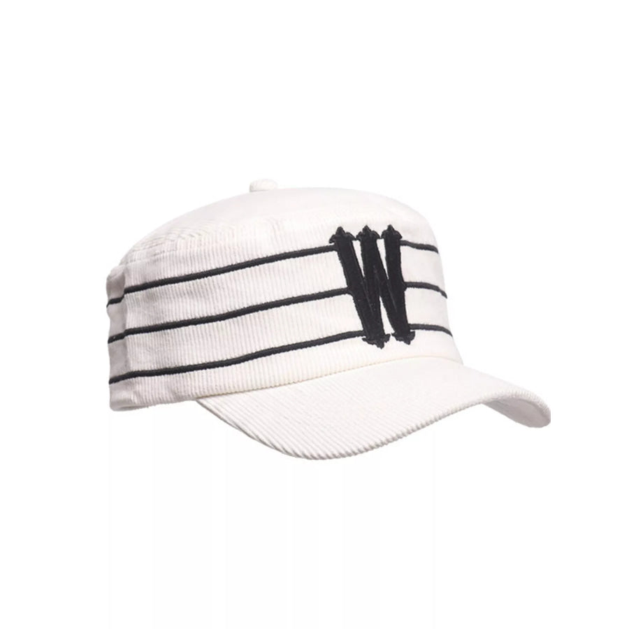 Striped Letter ’W’ Baseball Cap Apparel and Accessories