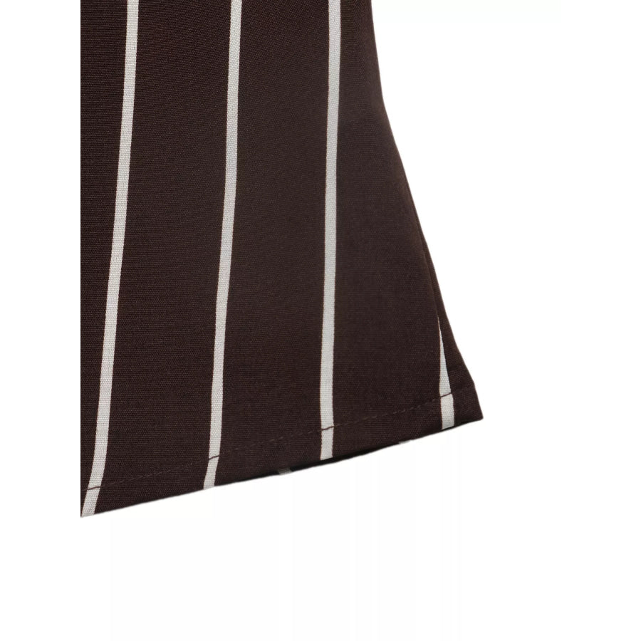 Striped Long Sleeve Belted Shirt Dress Apparel and Accessories