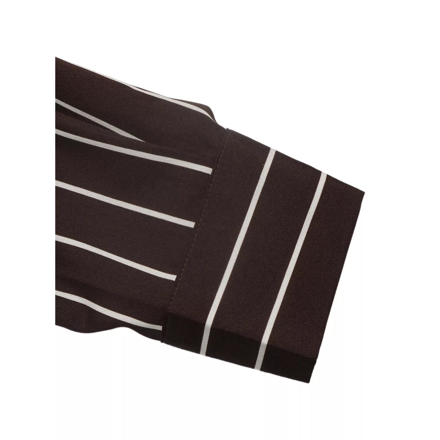 Striped Long Sleeve Belted Shirt Dress Apparel and Accessories