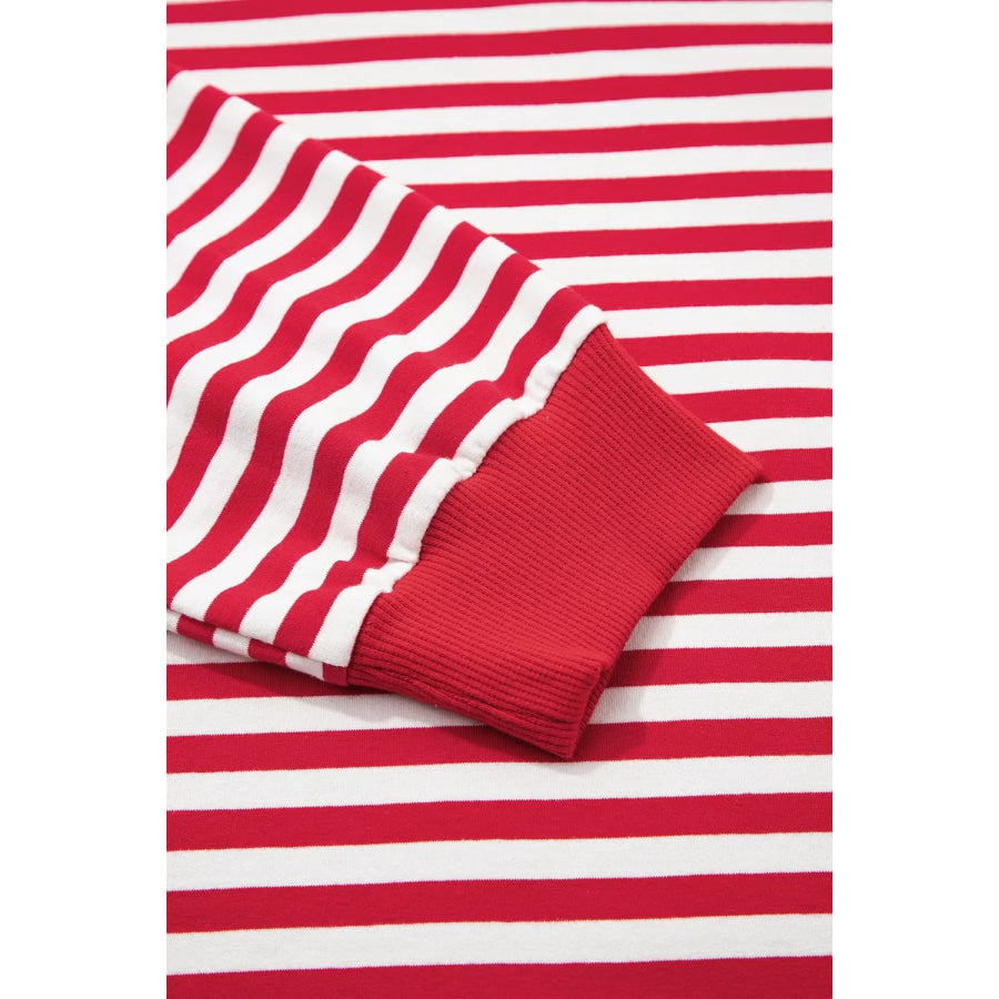 Striped Long Sleeve Casual Sweatshirt Apparel and Accessories