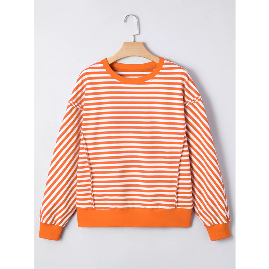 Striped Long Sleeve Casual Sweatshirt Apparel and Accessories