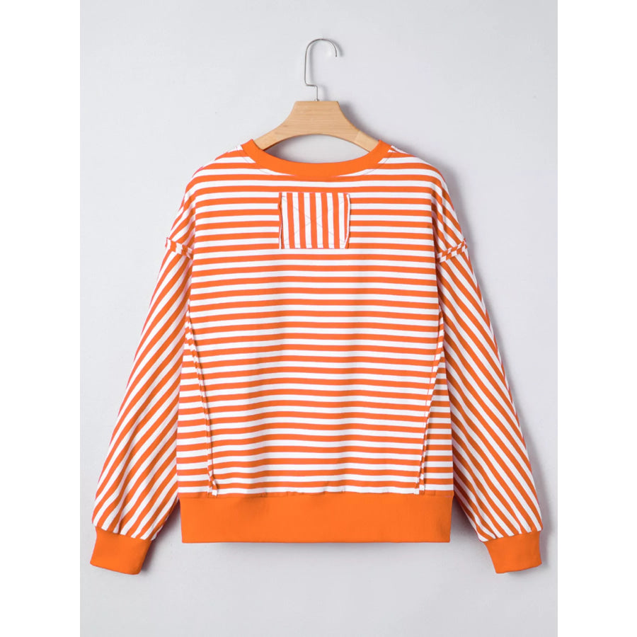 Striped Long Sleeve Casual Sweatshirt Apparel and Accessories