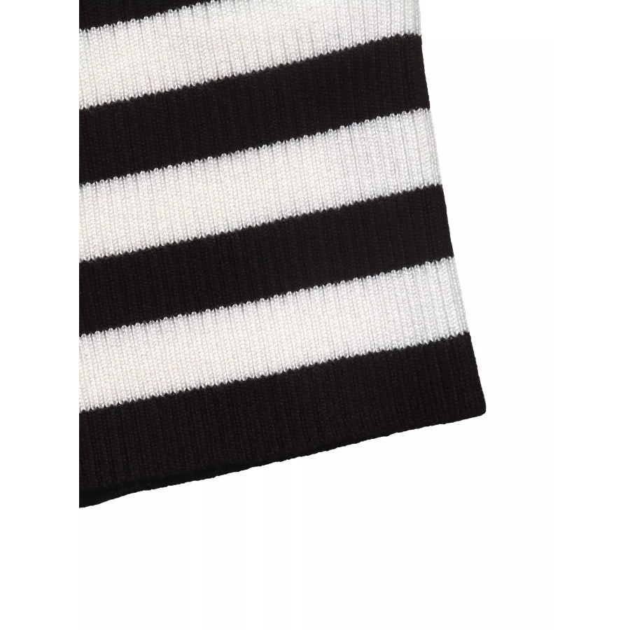 Striped Long Sleeve Knit Top Apparel and Accessories