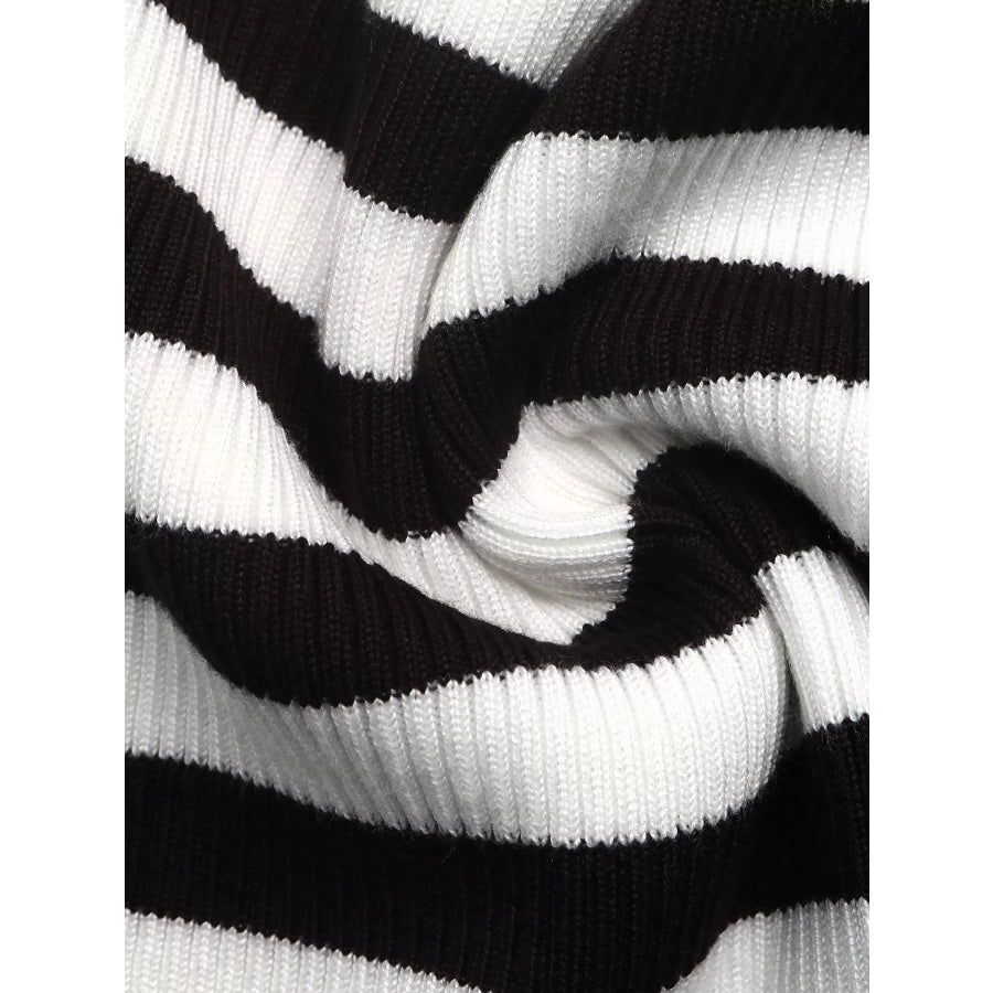 Striped Long Sleeve Knit Top Apparel and Accessories