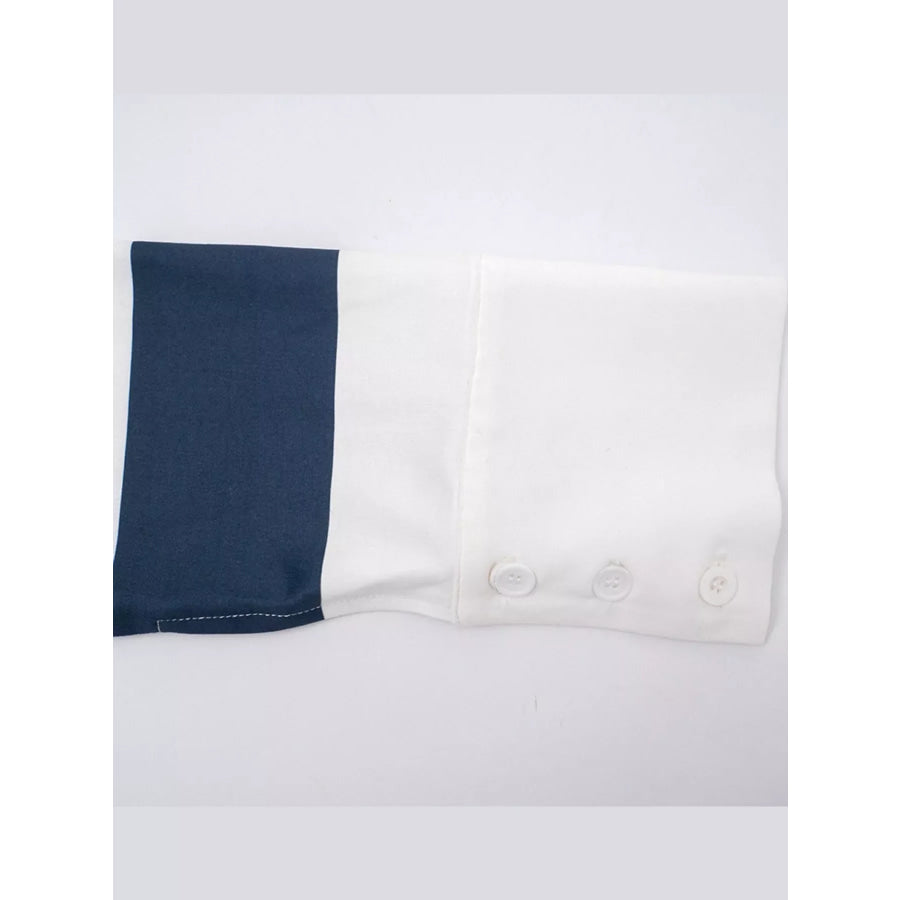 Striped Long-Sleeve Polo Top Apparel and Accessories