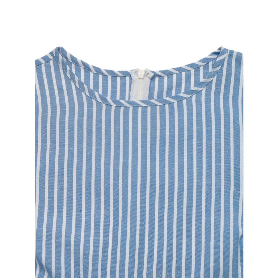 Striped Long-Sleeve Ruched Mini Dress Apparel and Accessories