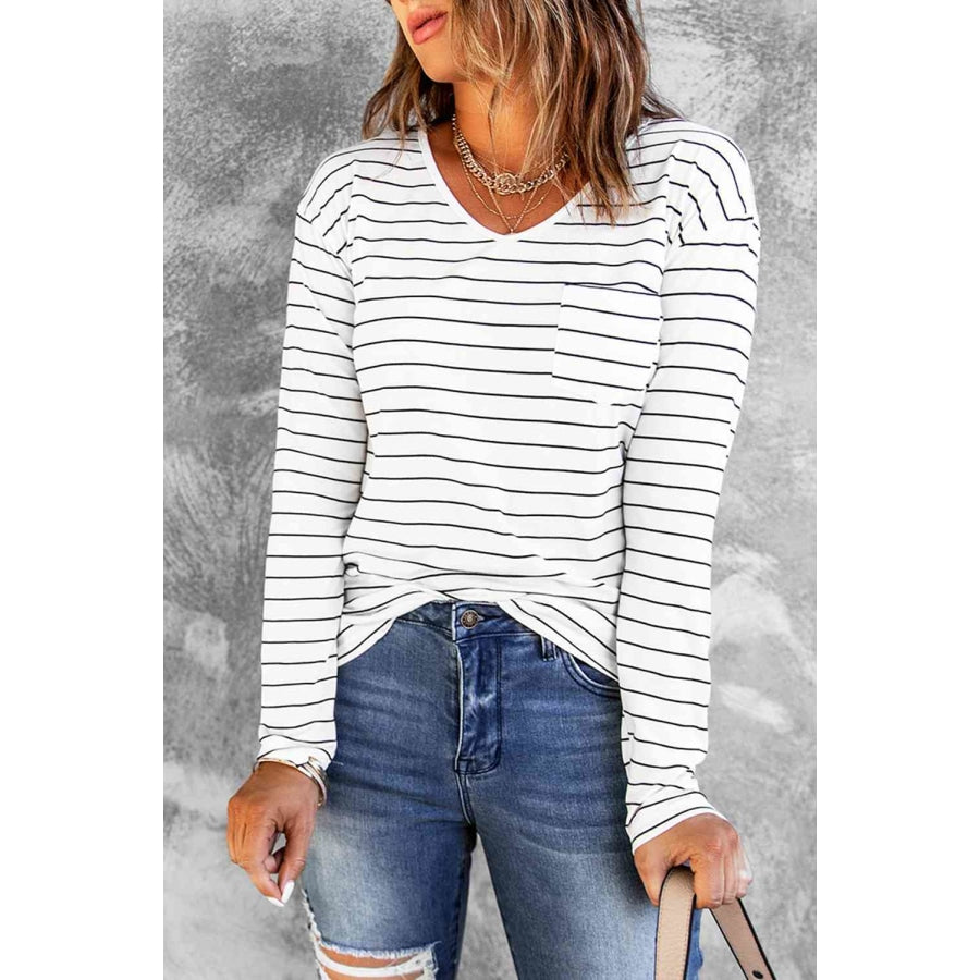 Striped Long Sleeve T-Shirt Stripe / S