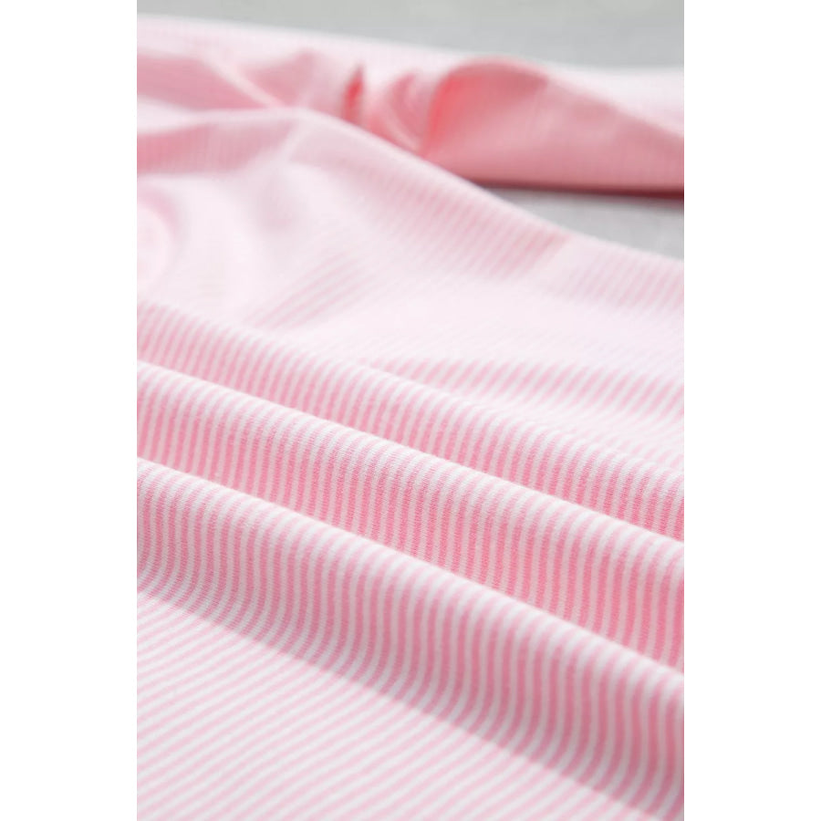 Striped Long Sleeve Top and Pants Set Apparel and Accessories