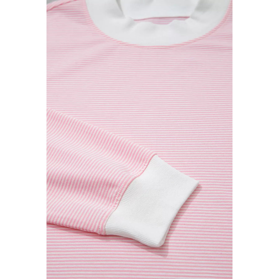 Striped Long Sleeve Top and Pants Set Apparel and Accessories