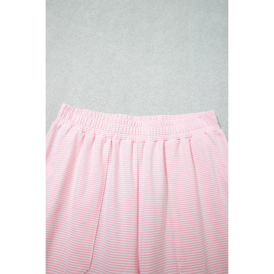 Striped Long Sleeve Top and Pants Set Apparel and Accessories