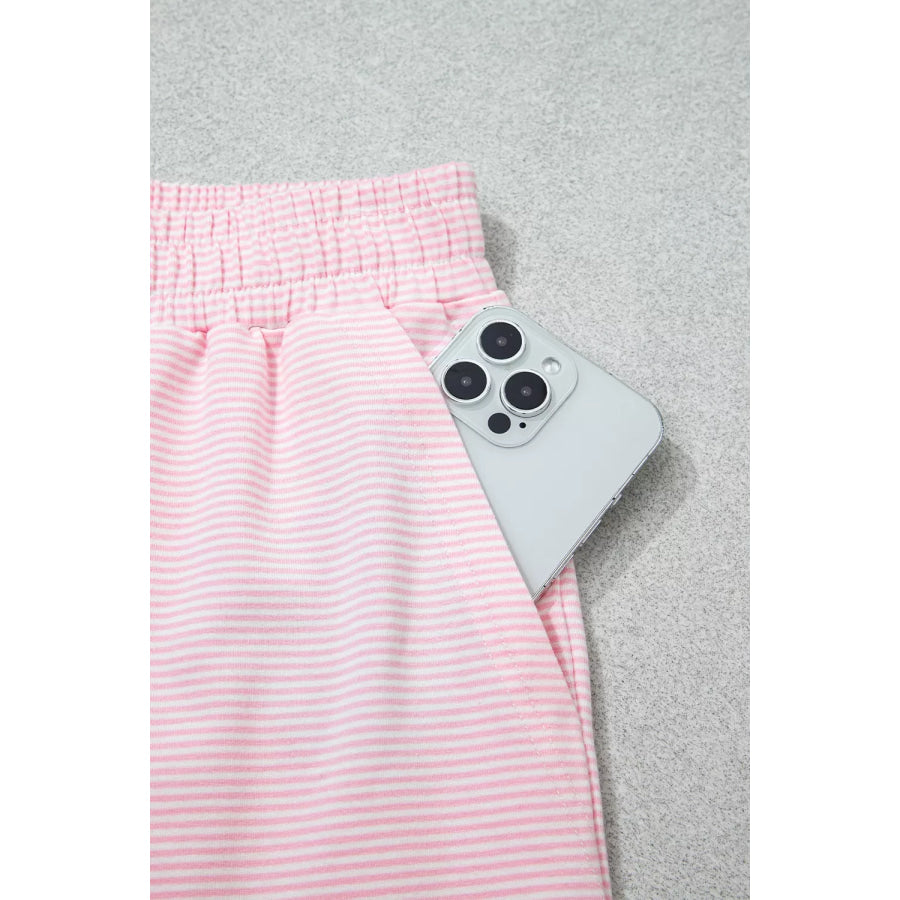Striped Long Sleeve Top and Pants Set Apparel and Accessories