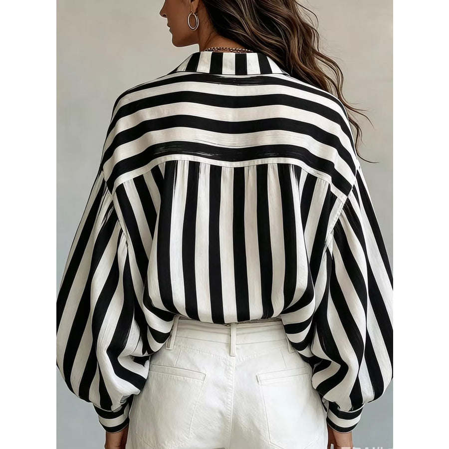 Striped Loose Fit Shirt Apparel and Accessories