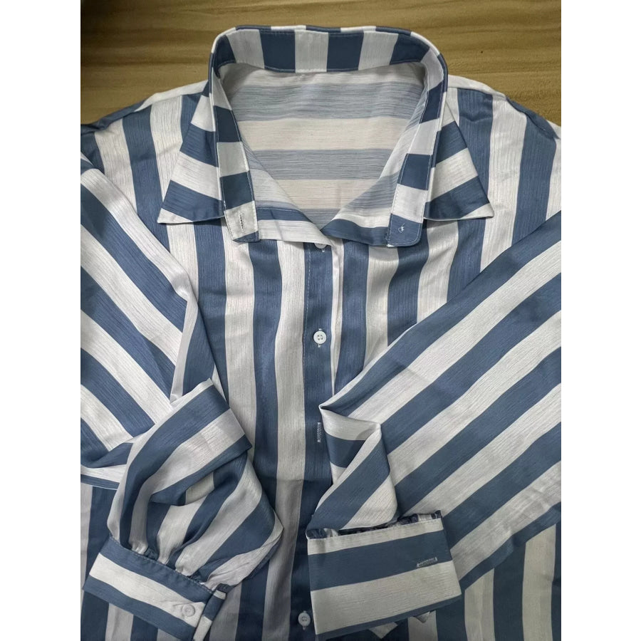 Striped Loose Fit Shirt Apparel and Accessories