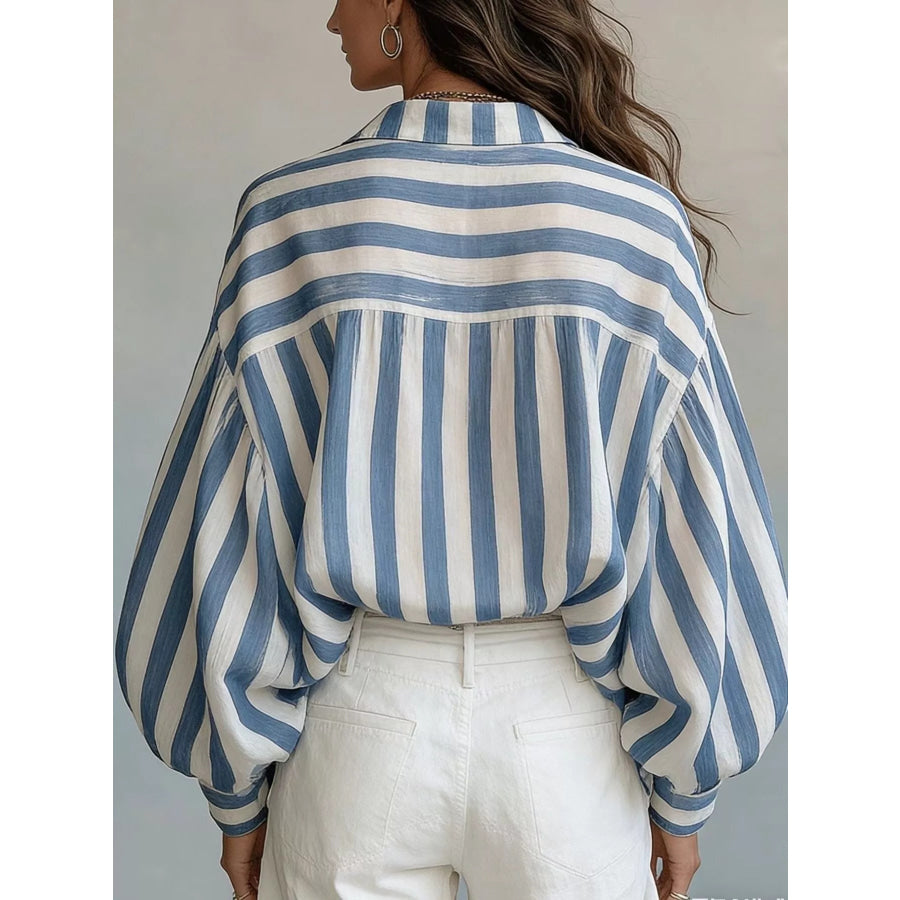 Striped Loose Fit Shirt Apparel and Accessories