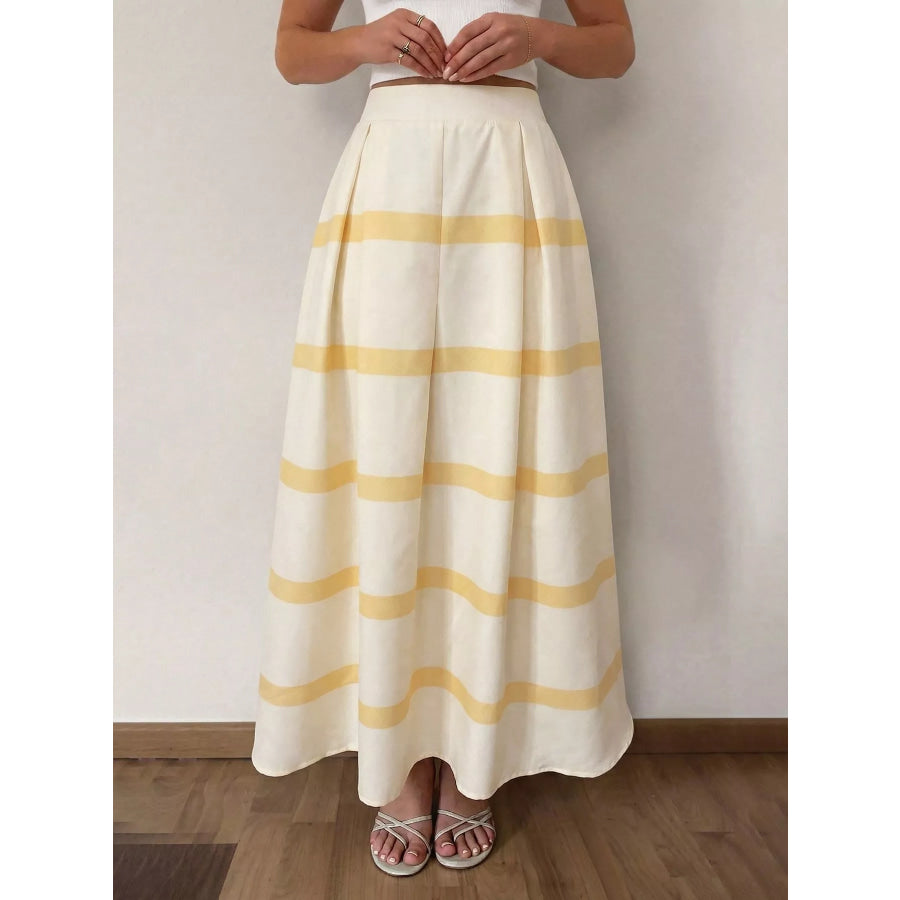 Striped Maxi Skirt Apparel and Accessories