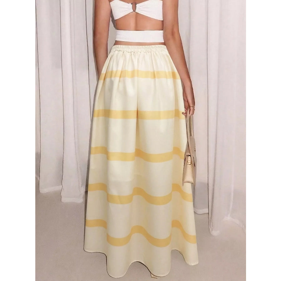 Striped Maxi Skirt Apparel and Accessories
