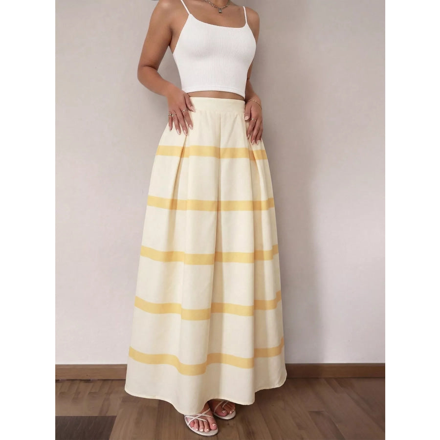 Striped Maxi Skirt Apparel and Accessories