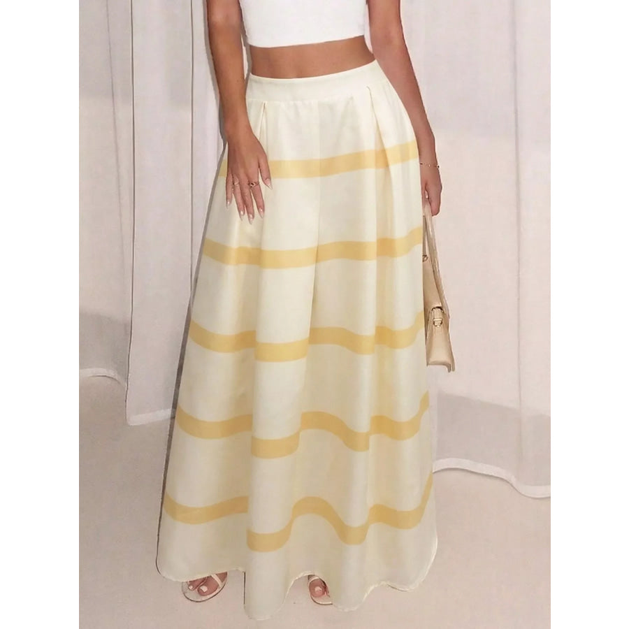 Striped Maxi Skirt Apparel and Accessories