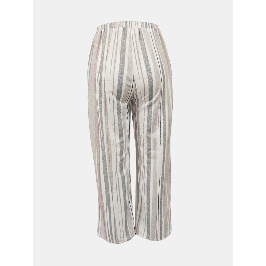 Striped Pants with Pockets Dust Storm / S Apparel and Accessories