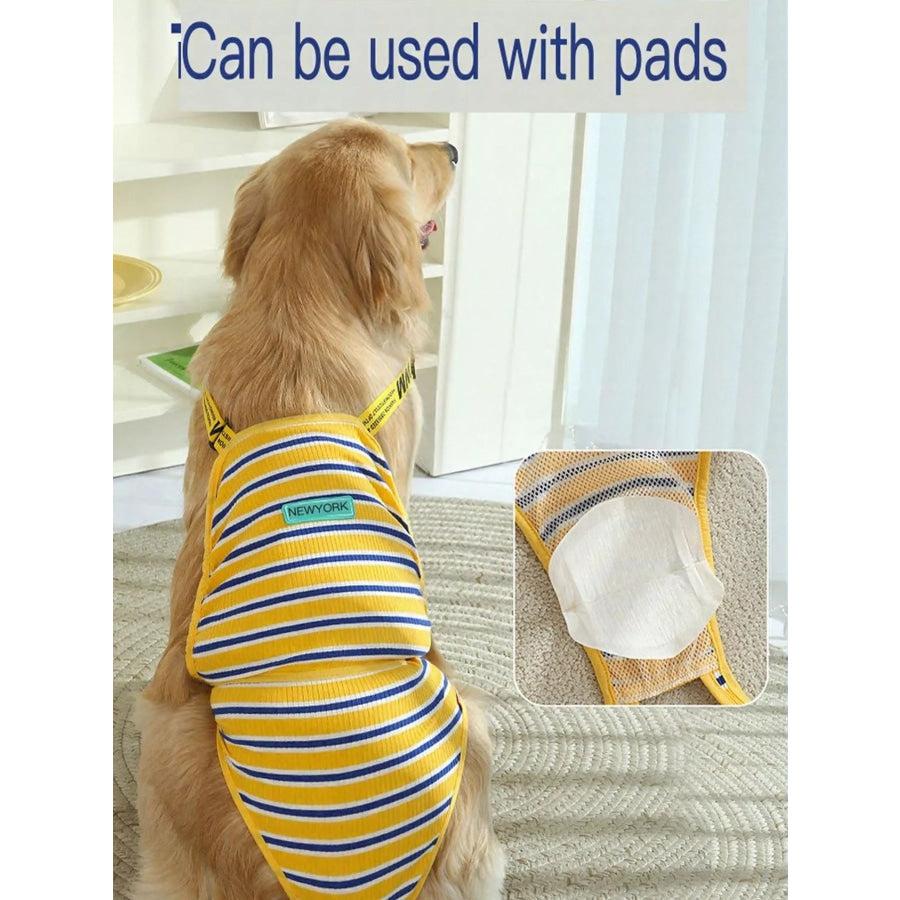 Striped Physiological Pet Functional Clothing Gold / S Apparel and Accessories