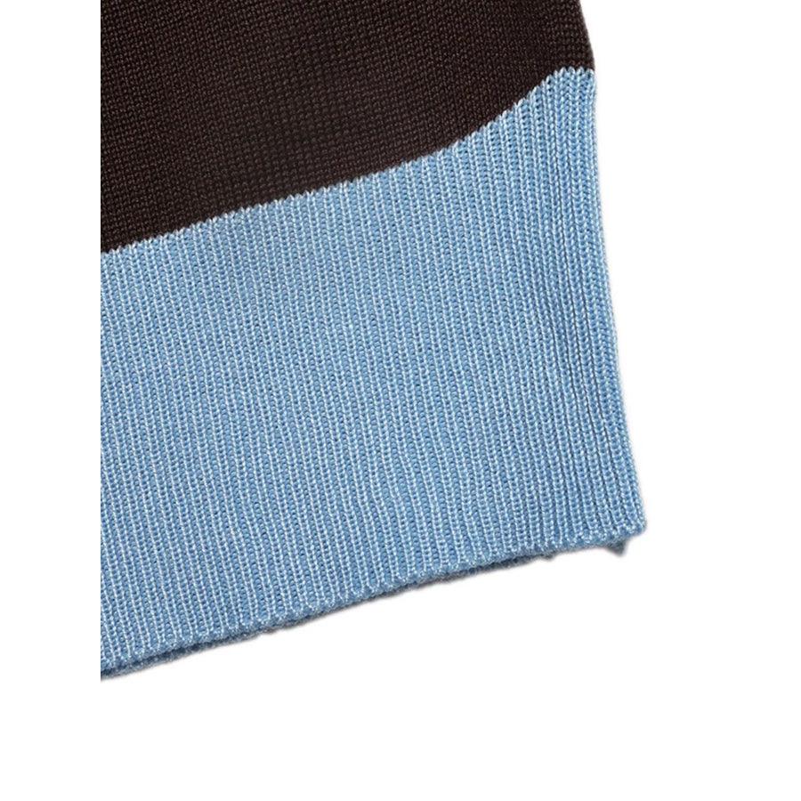 Striped Polo Collar Sweater Apparel and Accessories