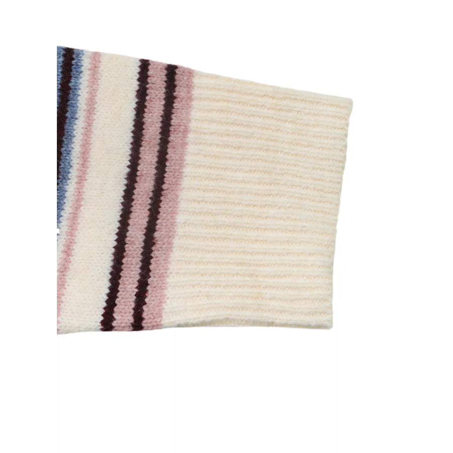 Striped Polo Collar Sweater Apparel and Accessories
