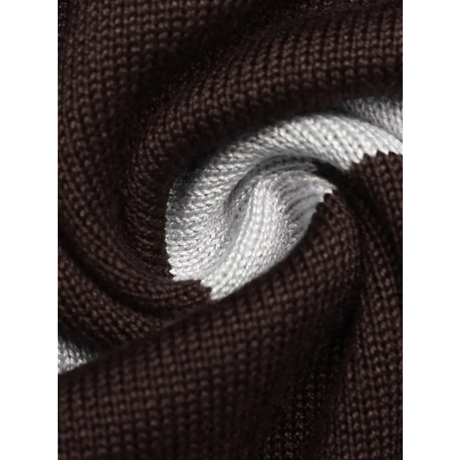 Striped Polo Collar Sweater Apparel and Accessories