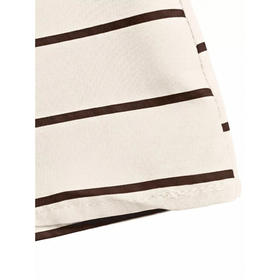 Striped Print Spaghetti Strap Maxi Dress Apparel and Accessories