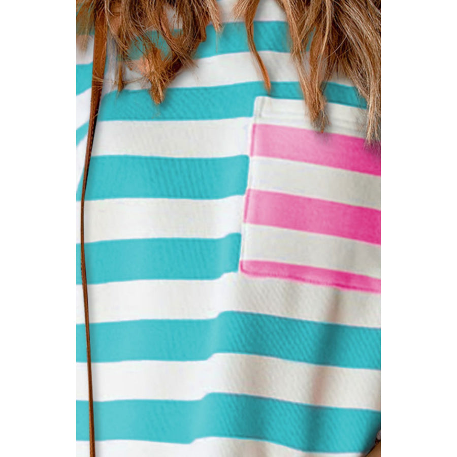 Striped Round Neck Half Sleeve T-Shirt Apparel and Accessories