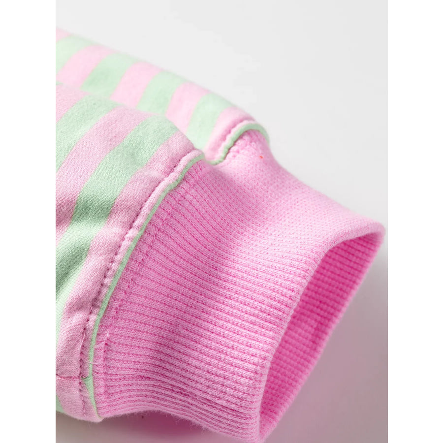 Striped Round Neck Long Sleeve Sweatshirt Apparel and Accessories